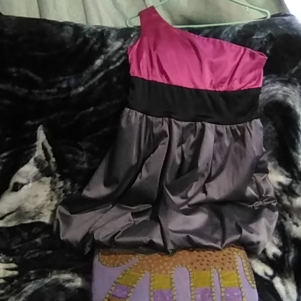 Woman's fancy necessary objects 1shoulder dress